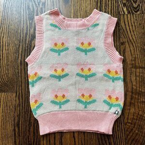 Oeuf Knit Flower Vest (2-3Y)